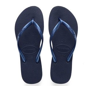 NEW Havaianas NAVY BLUE 7/8W SLIM FLIP FLOPS